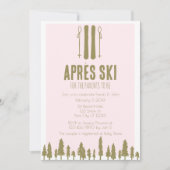 Invitation Baby shower à thème d'hiver de ski Apres (Devant)