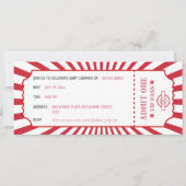 Invitation Baby shower à thème du carnaval rétro (Dos)