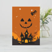 Invitation Baby shower à thème Halloween (Debout devant)
