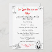 Invitation Baby shower à thème Halloween (Dos)