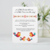 Invitation Baby shower À Thème Oiseau Mignonne Aquarelle (Debout devant)