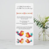 Invitation Baby shower À Thème Oiseau Mignonne Aquarelle (Debout devant)