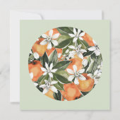 Invitation Baby shower À Thème Orange (Dos)