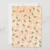 Invitation Baby shower À Thème Peach (Dos)