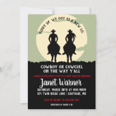Invitation Baby shower à thème Rodeo (Devant)