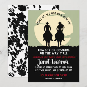 Invitation Baby shower à thème Rodeo