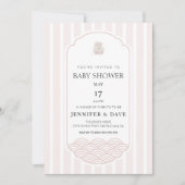 Invitation Baby shower à thème rose moderne (Devant)