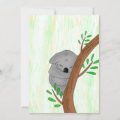 Invitation Baby shower à thème Sleepy Koala (Dos)