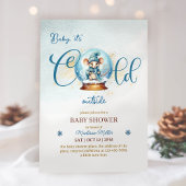 Invitation Baby shower à thème Snowglobe