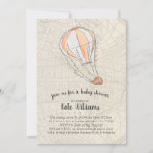 Invitation Baby shower à thème Voyage (Devant)