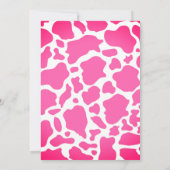 Invitation Baby shower à thème Whimsical Pink Cow Farm (Dos)