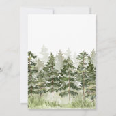 Invitation Baby shower à tranches de bois (Dos)