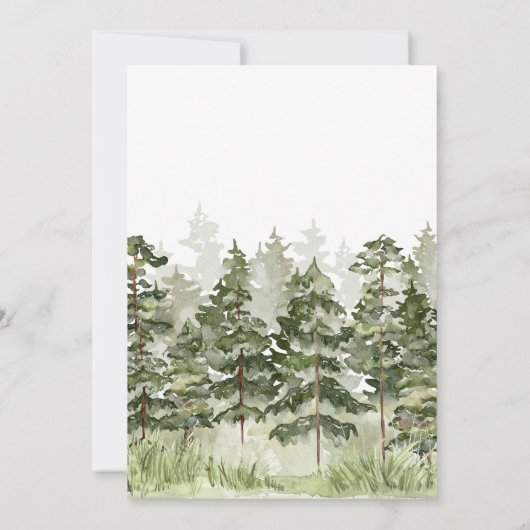 Invitation Baby shower à tranches de bois (Dos)