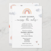 Invitation Baby shower à travers les kilomètres (Devant / Derrière)