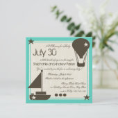 Invitation Baby shower à voiles souples (Debout devant)