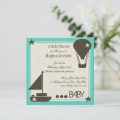 Invitation Baby shower à voiles souples (Debout devant)