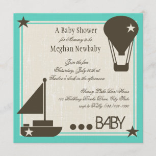 Invitation Baby shower à voiles souples