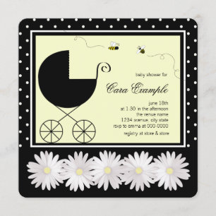 Invitation Baby Shower Abeille Bourdon