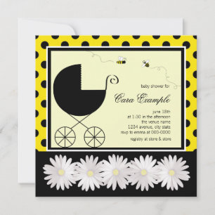 Invitation Baby Shower Abeille Bourdon