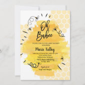 Invitation Baby Shower Abeille Chérie (Devant)