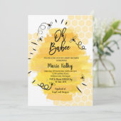 Invitation Baby Shower Abeille Chérie (Debout devant)