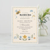 Invitation Baby Shower Abeille Mignonne (Debout devant)