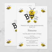 Invitation Baby Shower Abeilles (Devant / Derrière)