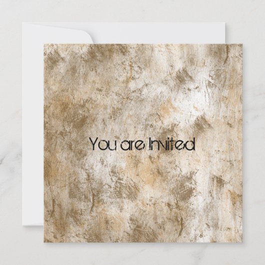 Invitation Baby shower Abstrait Brown Grunge (Devant)