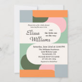 Invitation Baby shower Abstrait coloré neutre pour les femmes (Devant)