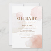 Invitation Baby shower Abstrait minimaliste Boho (Devant)