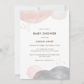Invitation Baby shower Abstrait minimaliste Boho (Devant)