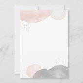 Invitation Baby shower Abstrait minimaliste Boho (Dos)