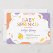 Invitation Baby shower Abstrait moderne (Devant)