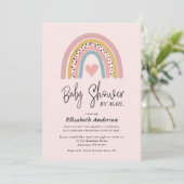Invitation Baby shower Abstrait Rainbow Girl par courrier (Debout devant)