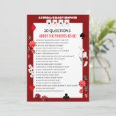 Invitation Baby shower Ace Casino - Nom modifiable, 5x7 (Debout devant)