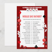 Invitation Baby shower Ace Casino - Nom modifiable, 5x7 (Devant / Derrière)