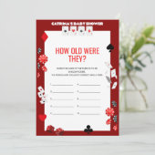 Invitation Baby shower Ace Casino - Nom modifiable, 5x7 (Debout devant)