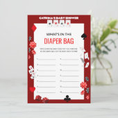 Invitation Baby shower Ace Casino - Nom modifiable, 5x7 (Debout devant)