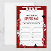 Invitation Baby shower Ace Casino - Nom modifiable, 5x7 (Devant / Derrière)