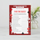 Invitation Baby shower Ace Casino - Nom modifiable, 5x7 (Debout devant)