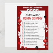 Invitation Baby shower Ace Casino - Nom modifiable, 5x7 (Devant / Derrière)