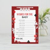 Invitation Baby shower Ace Casino - Nom modifiable, 5x7 (Debout devant)