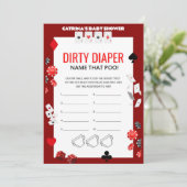 Invitation Baby shower Ace Casino - Nom modifiable, 5x7 (Debout devant)