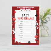 Invitation Baby shower Ace Casino - Nom modifiable, 5x7 (Debout devant)
