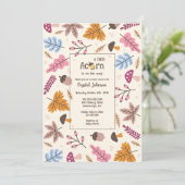 Invitation Baby shower Acorn (Debout devant)