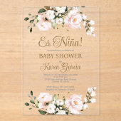 Invitation Baby shower acrylique (Recto)