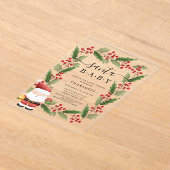 Invitation Baby shower acrylique pour bébé père No (Poser)