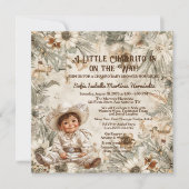 Invitation Baby shower adorable Baby Charro (Devant)