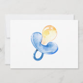 Invitation Baby shower adorable de bébé petit garçon éléphant (Dos)