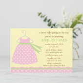 Invitation Baby shower adorable de robe de bébé (Debout devant)